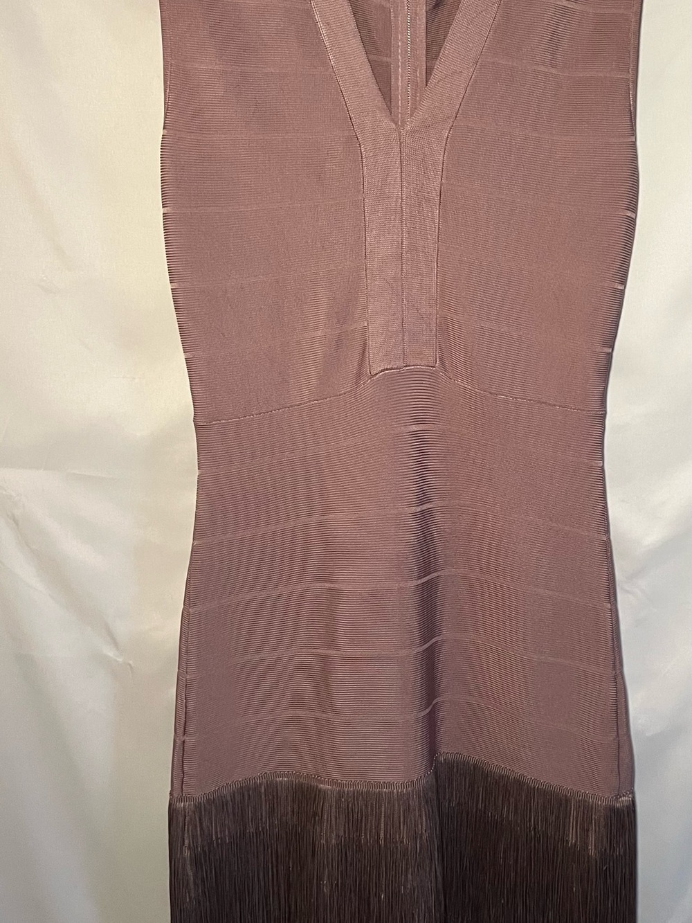 VENUS Mauve Fringe Pencil Skirt